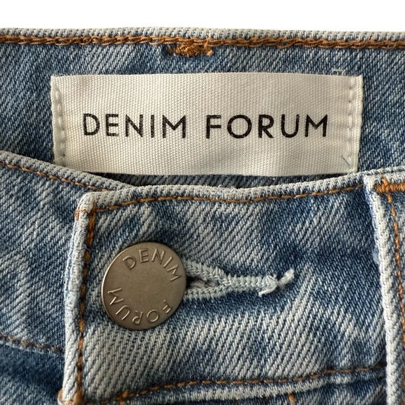 Aritzia Denim Forum The Arlo High Rise Seam Straight Jean 27 Light Blue Indigo - Picture 14 of 17